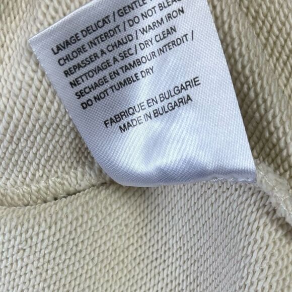 JOSEPH Runway Off White Loop Back Front Knot Raglan Crewneck Sweatshirt Sweater - Picture 13 of 15